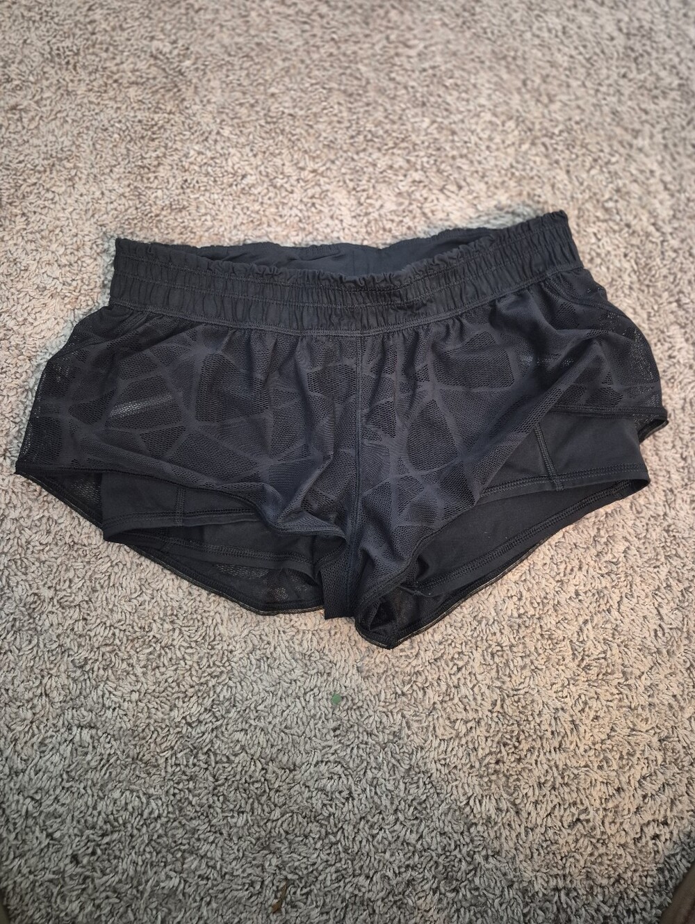 Black Mesh Lululemon Shorts